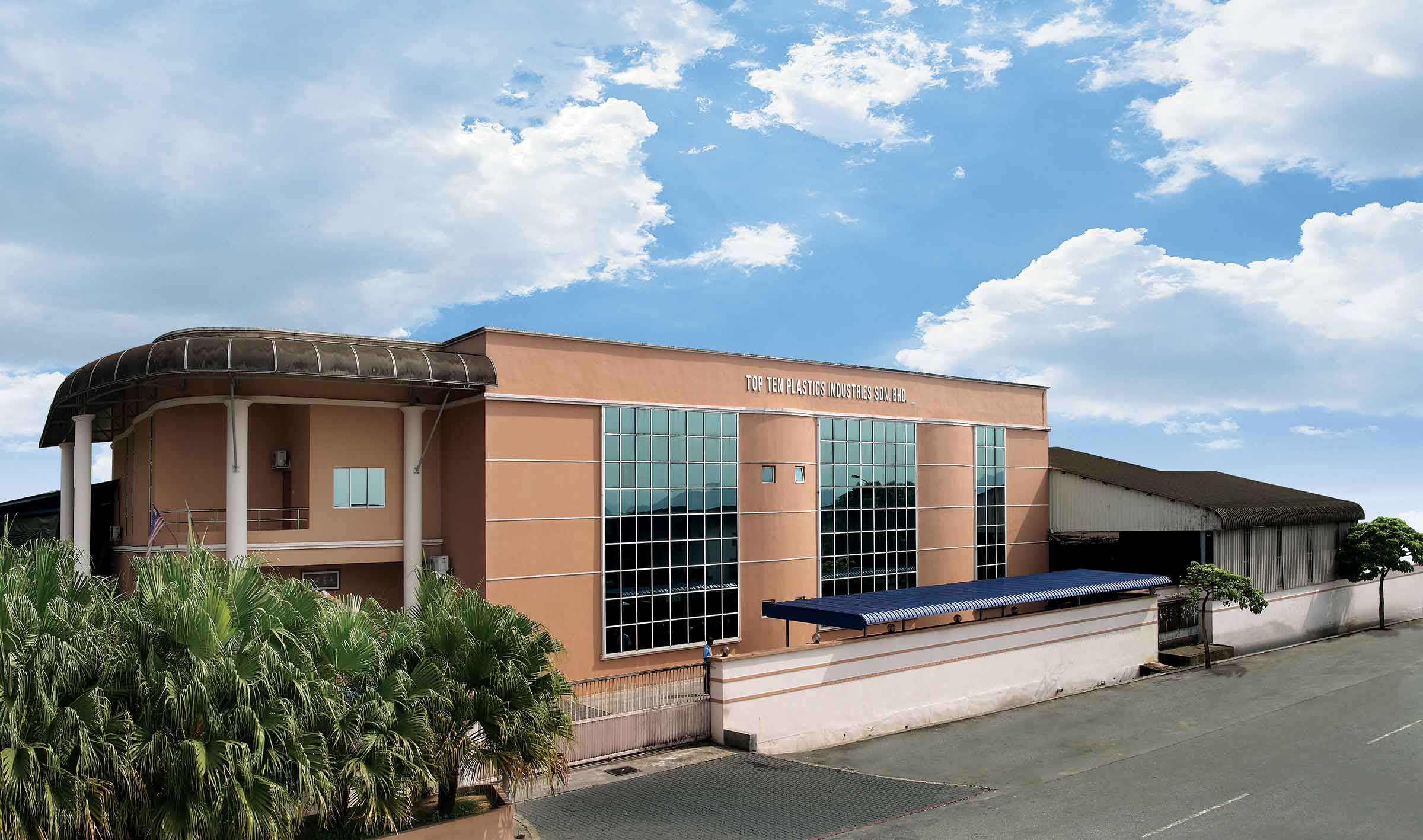 Top Ten Plastics Industries factory building in the Silibin industrial estate, Ipoh
