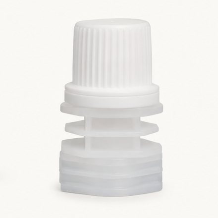 Screw-cap spout fitted to a stand-up pouch